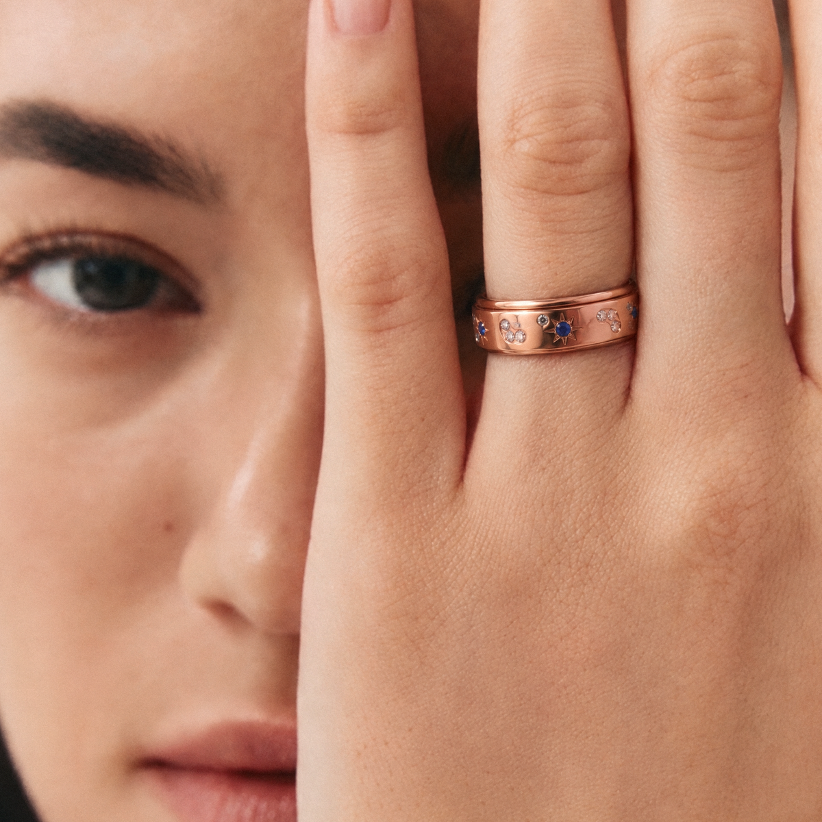 Moonlit Ring worn