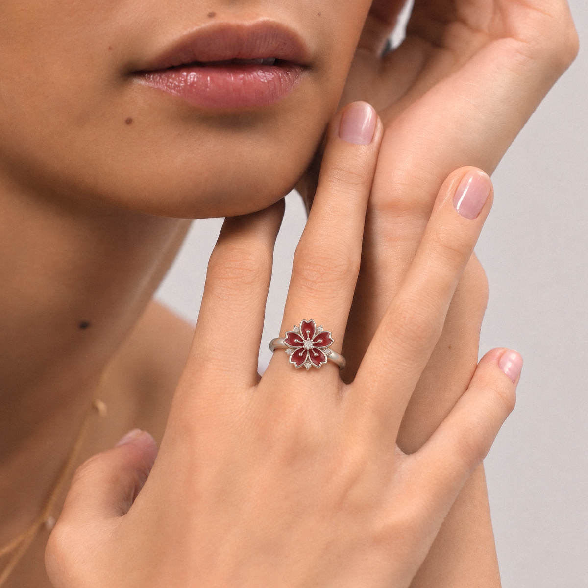Blossom Ring worn