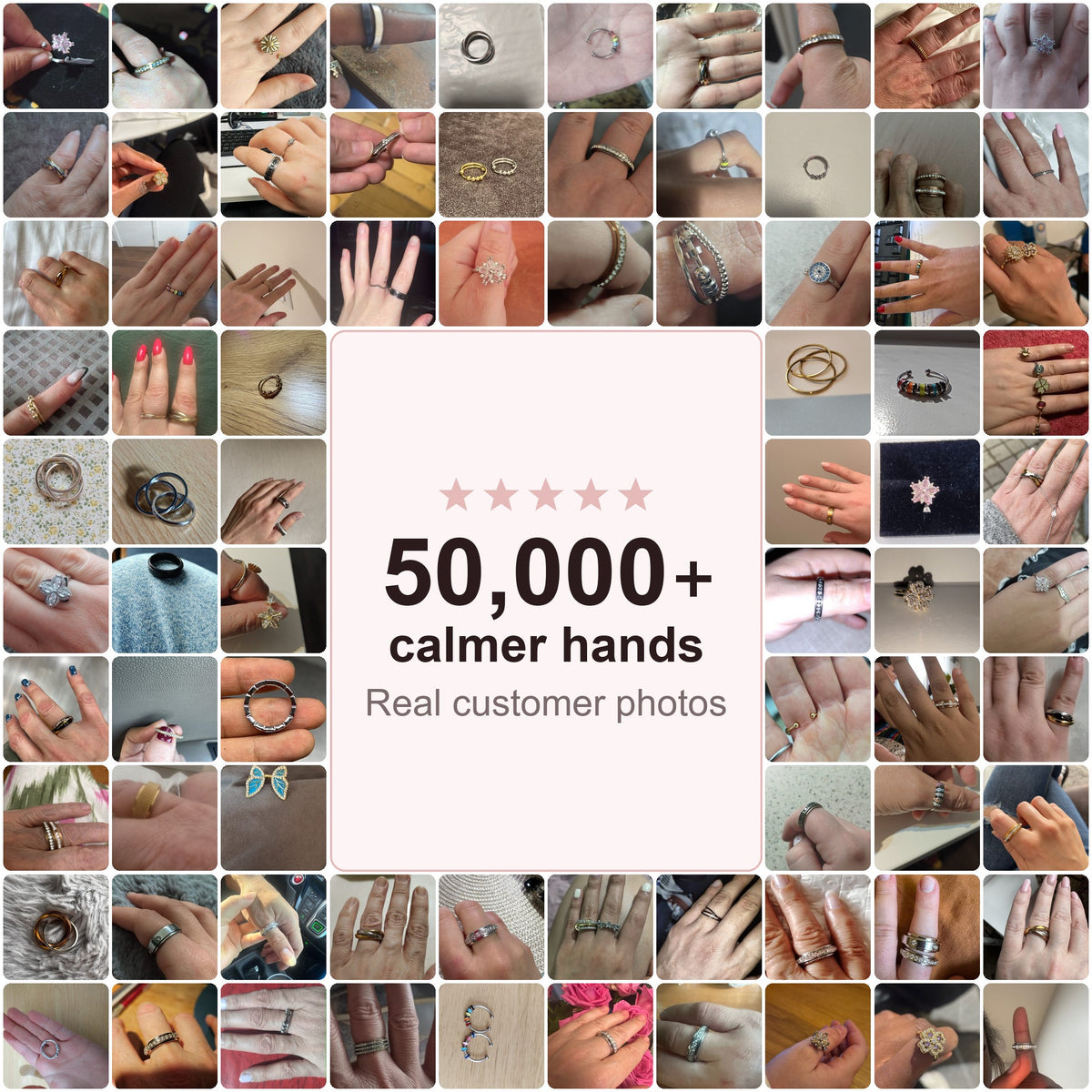 50,000+ calmer hands: real customer photos of our spinner rings